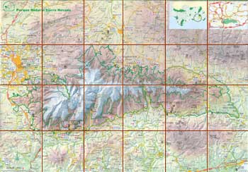 Mapa sierra Nevada